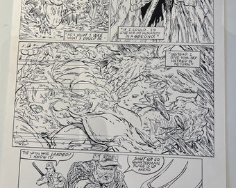 Todd mcfarlane, Incredible Hulk, comic page recreation, original art, gift for comic book fan, hulk, Incredible Hulk art
