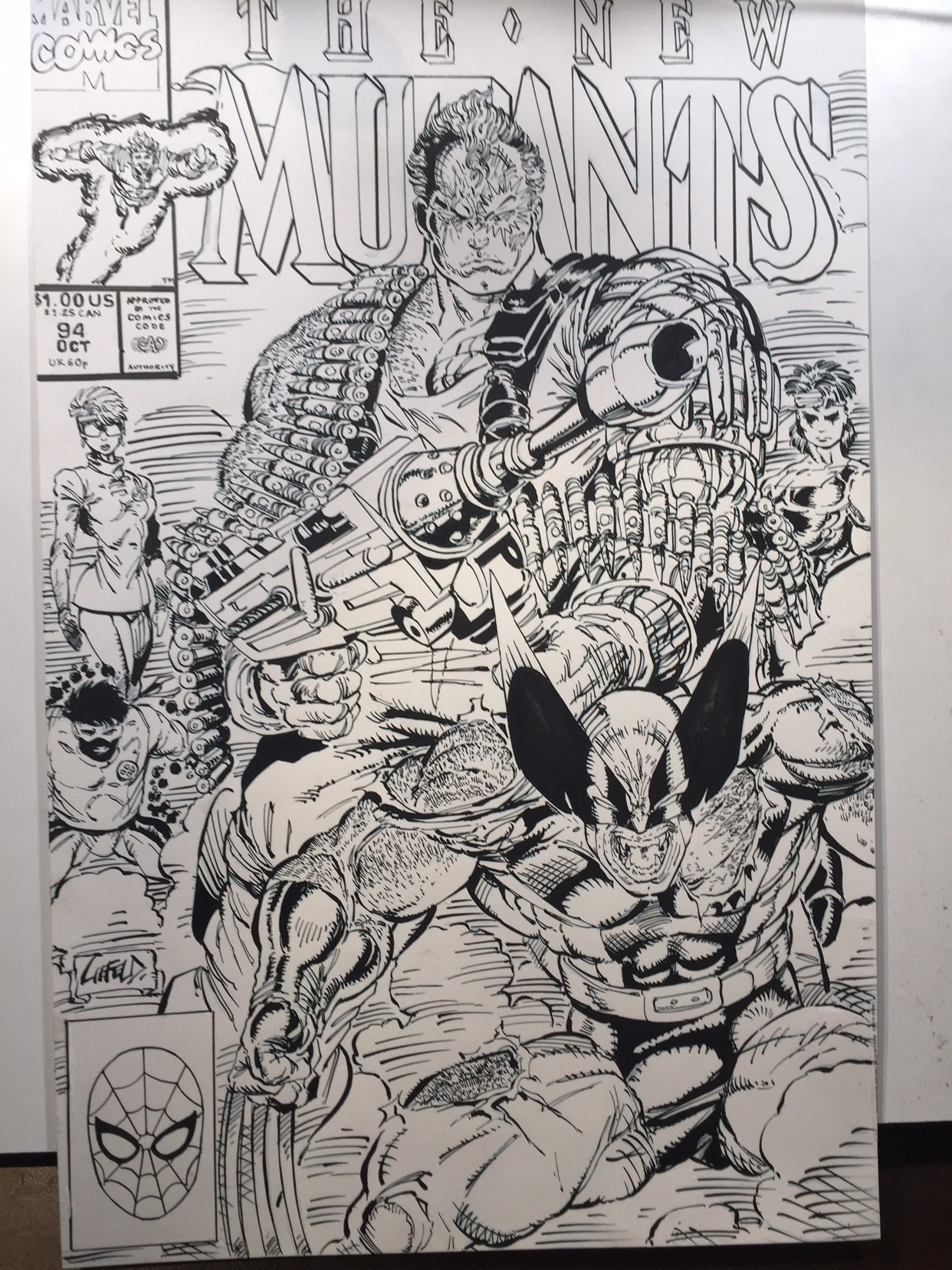 Comic Page, Comic Art,recreation, New Mutants 94 , Rob Liefeld