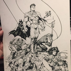 Comic Cover recreation Justice League Greg Capullo Art image 1