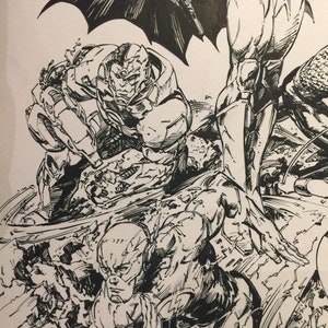 Comic Cover recreation Justice League Greg Capullo Art image 6