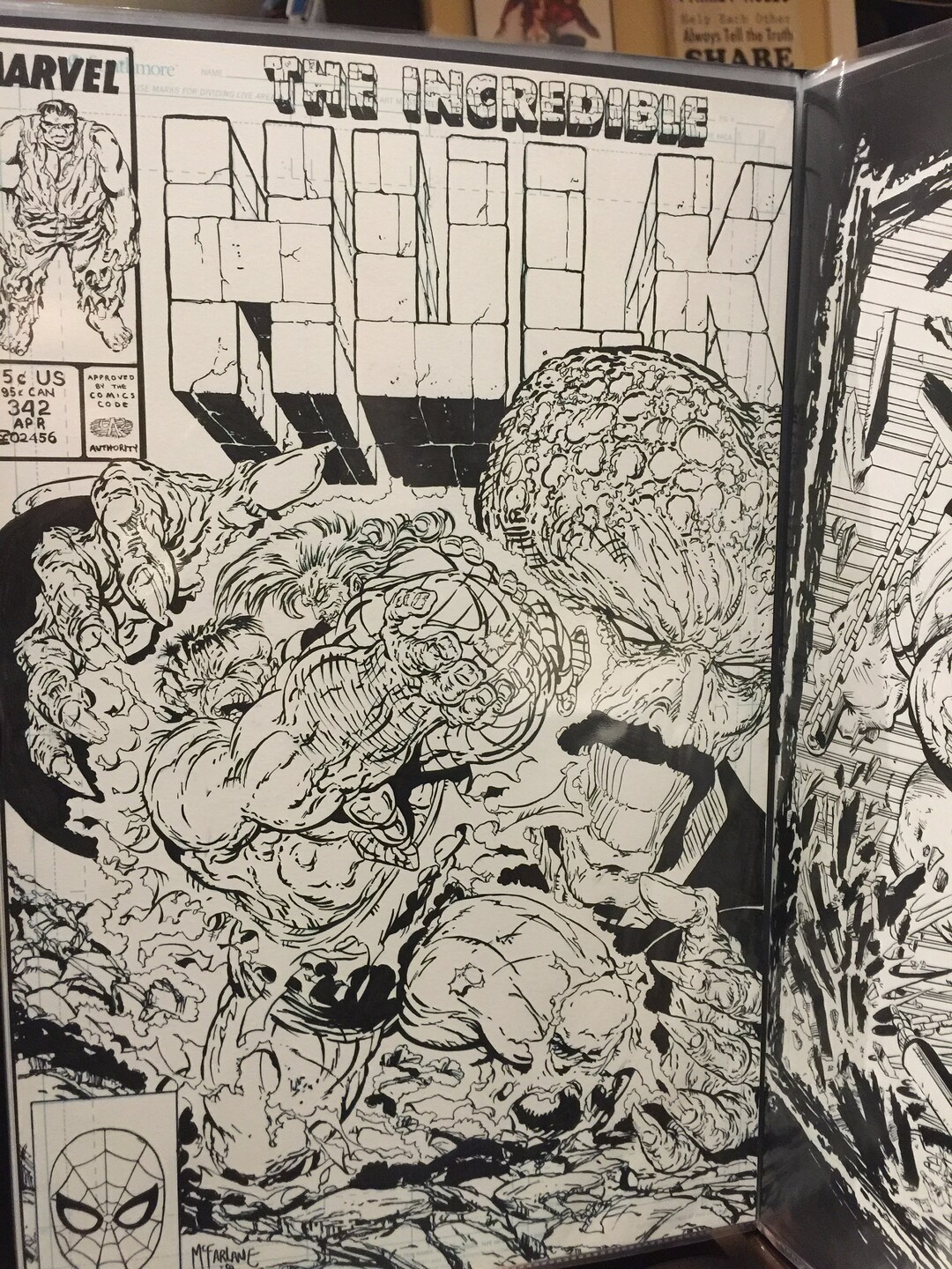 Comic Cover Recreation Incredible Hulk Issue 343 Todd Mcfarlane - Etsy