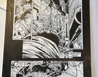 Komische pagina, komische kunst, recreatie, spider-man kunst, spider-man # 1, Todd Mcfarlane, originele kunst, komische fan cadeau, komische minnaar, originele kunst