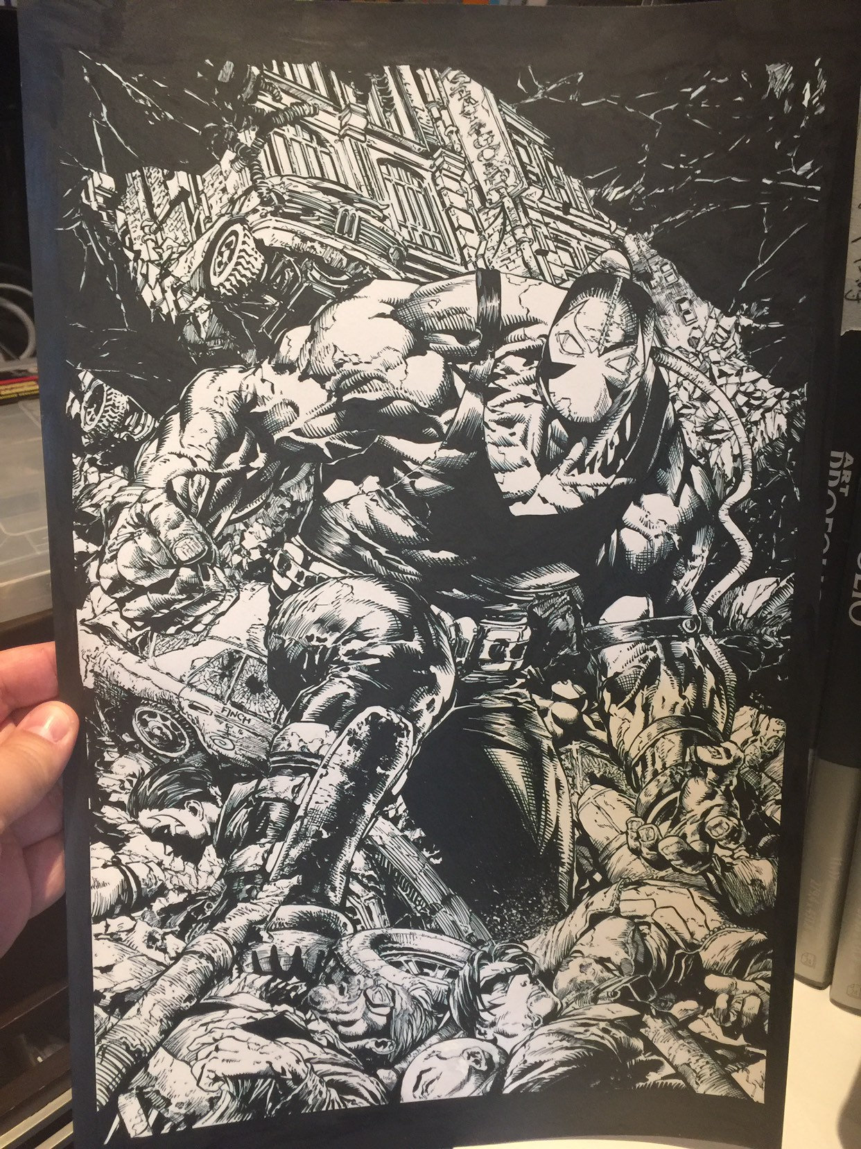 Comic Book, Cover, Recreation,bane,batman, Comic,david Finch,art