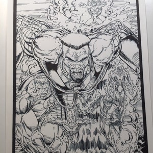 Comic Page, comic art,recreation, Young Blood 1 b, Rob Liefeld , image , comics , original art,  comic fan gift, comic lover, Bedrock