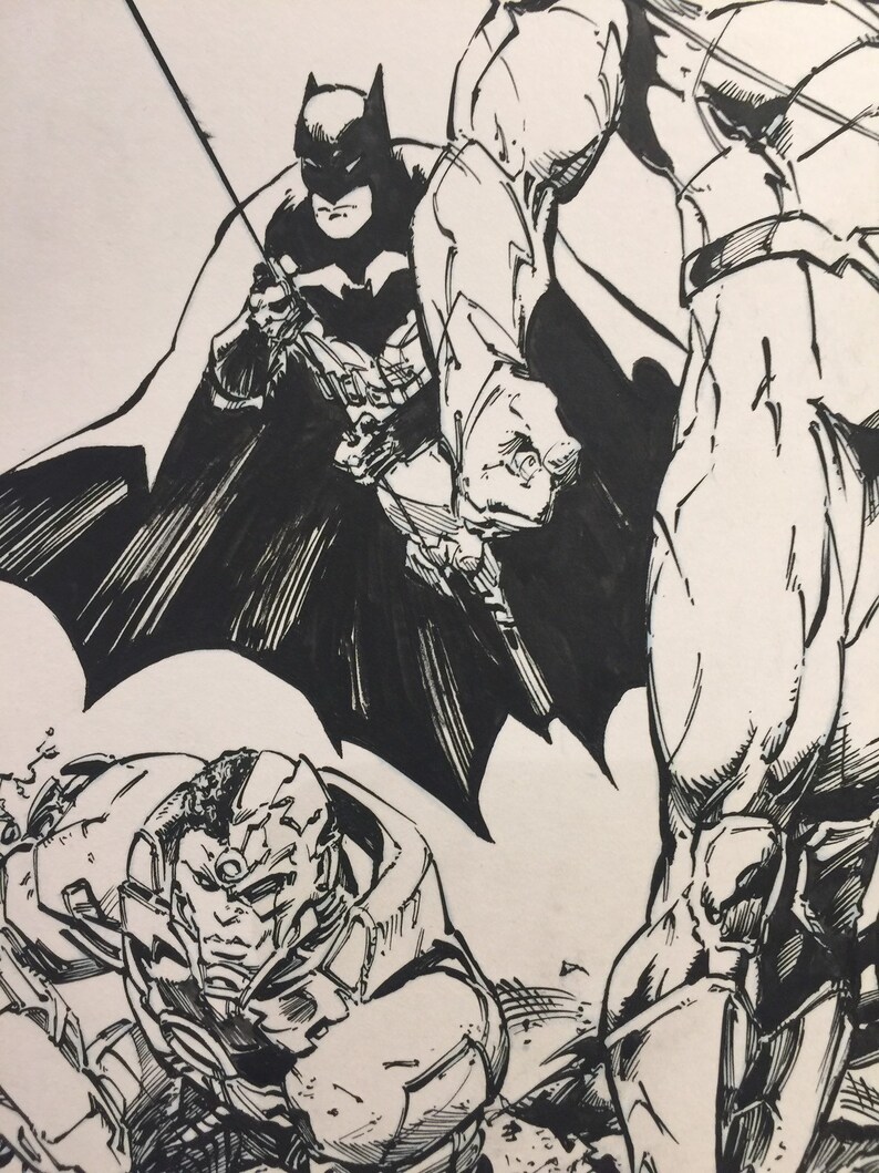 Comic Cover recreation Justice League Greg Capullo Art image 8