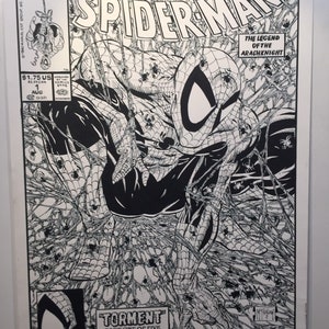 Pagina di fumetti, arte comica, ricreazione, arte Spider-Man, Spider-Man # 1, Todd Mcfarlane, arte originale, regalo per i fan dei fumetti, amante dei fumetti, arte originale