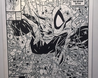 Komische pagina, komische kunst, recreatie, spider-man kunst, spider-man # 1, Todd Mcfarlane, originele kunst, komische fan cadeau, komische minnaar, originele kunst