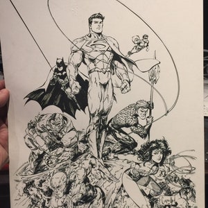 Comic Cover recreation Justice League Greg Capullo Art image 5