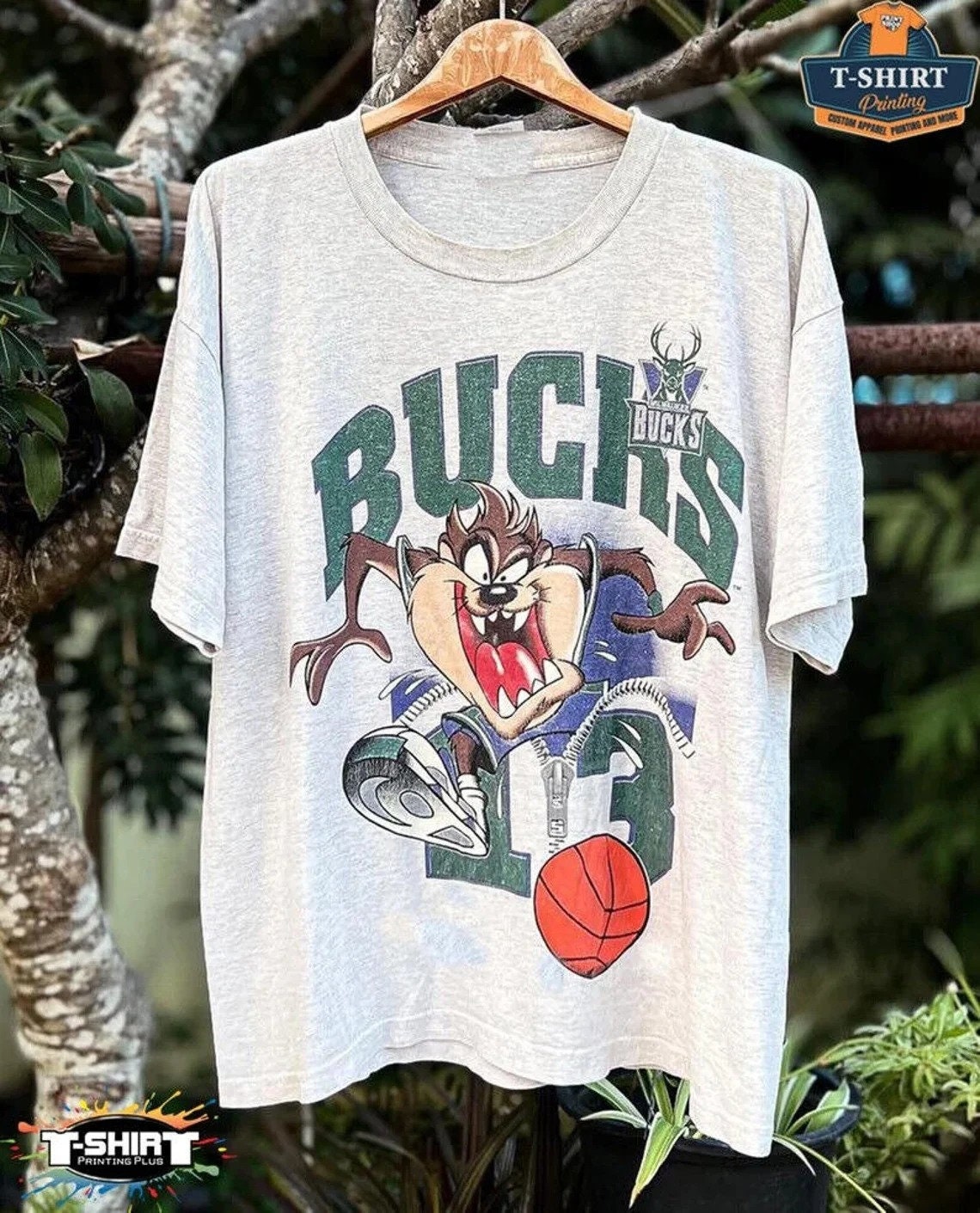 1994 Milwaukee Bucks Looney Tunes Purple Crewneck