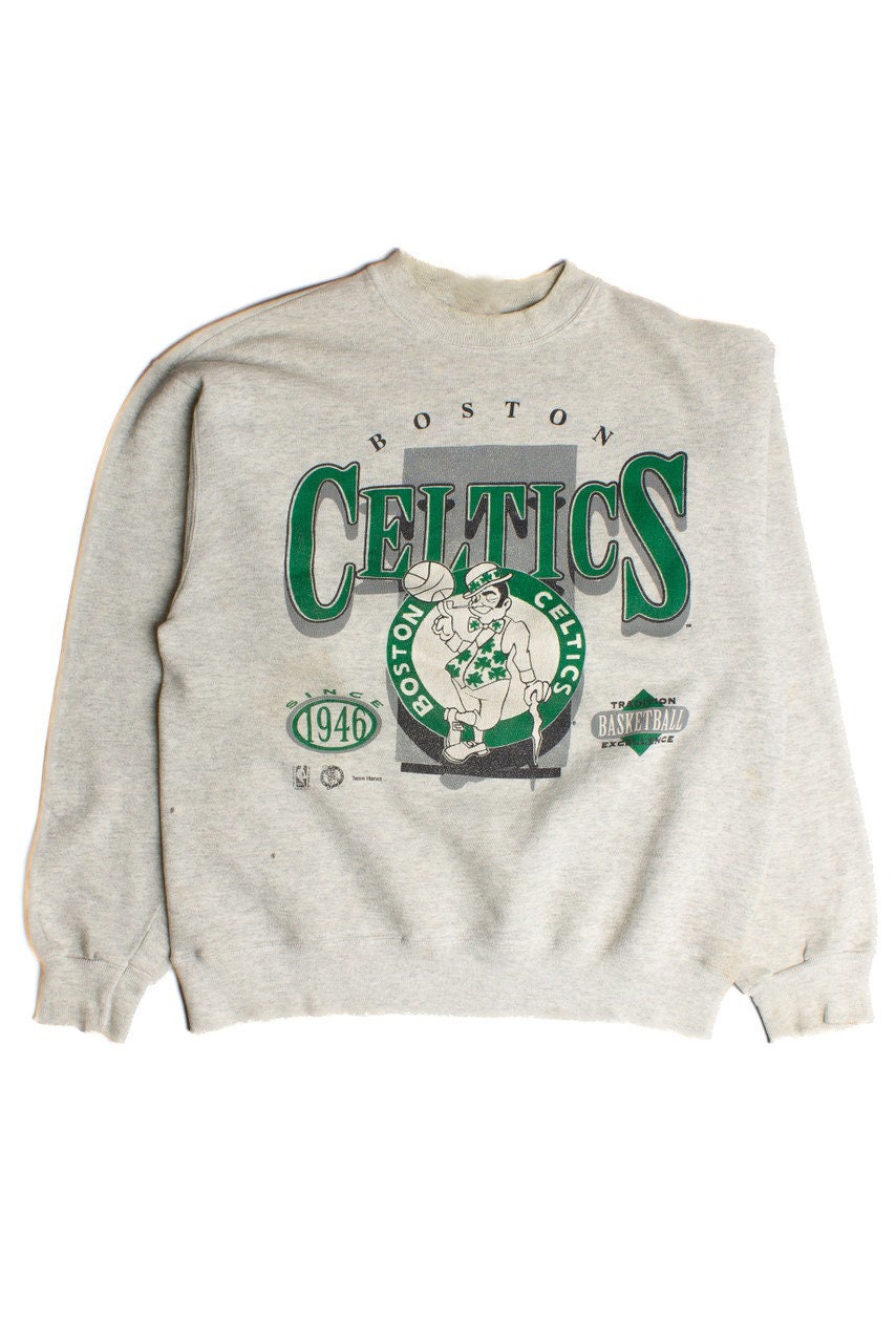 STARTER Boston Celtics Pride NBA All Over Basketball Crewneck (XXL)