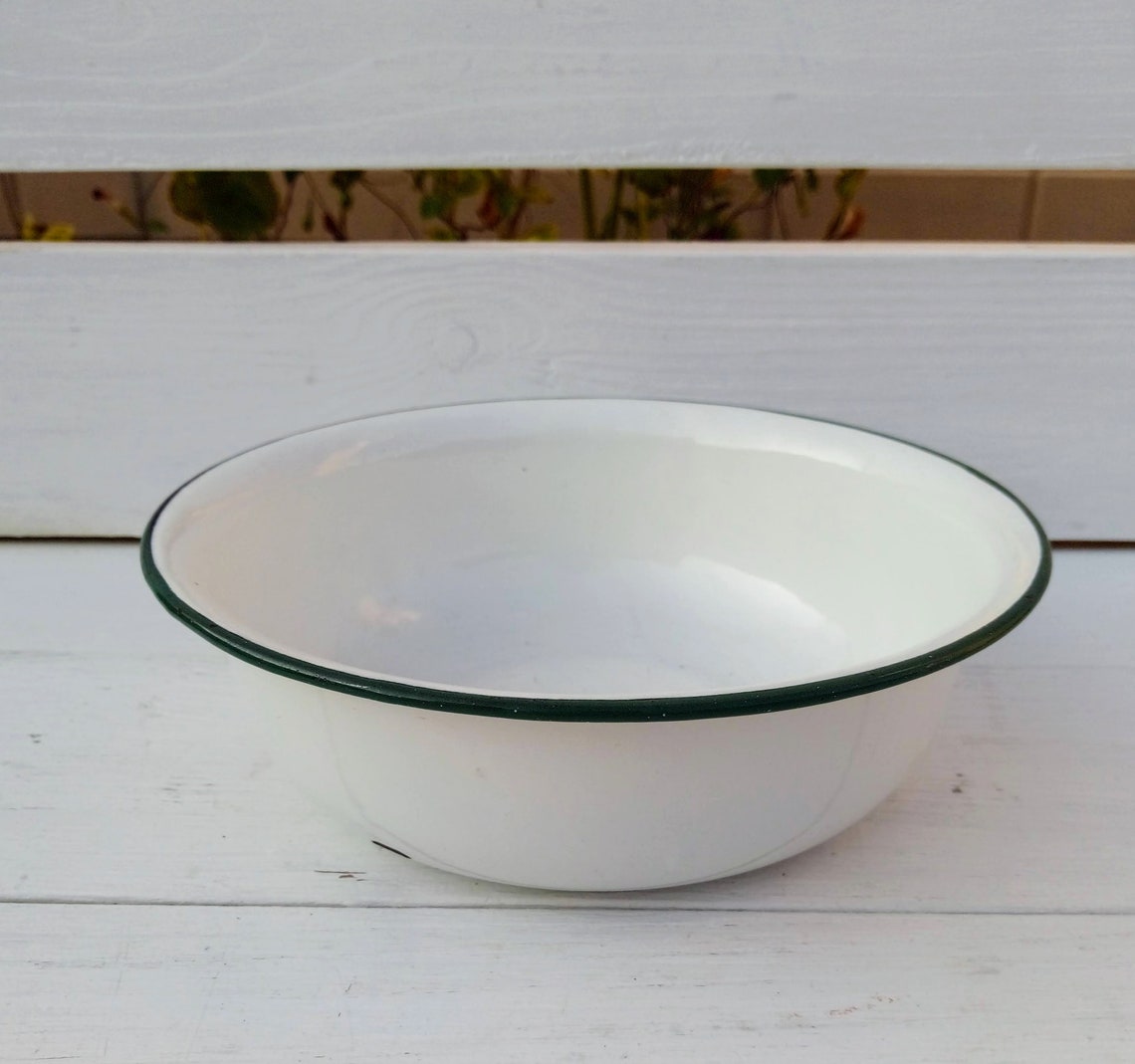 Enamel Mixing Bowl Rustic Vintage Enamel Bowl Enamel Dish Etsy