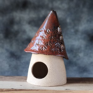 Medium Size Gnome Home, Fairy Home Garden Art, Handmade Pottery