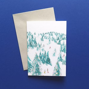 Skiers Card / blank inside