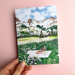 Carte de voeux Printemps dans les Alpes / Suisse / Carte de voyage / Carte de destination