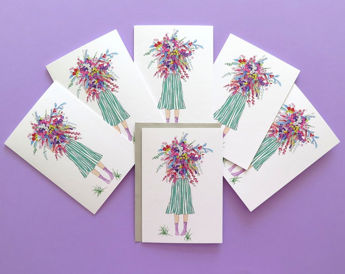 Bouquet Greeting Card Pack of 6