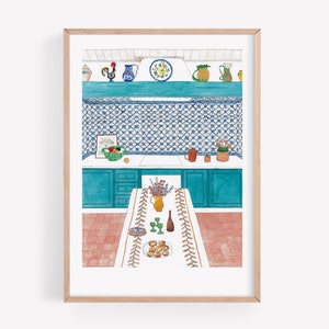 Portuguese kitchen Art Print / Signed limited edition print / Portugal