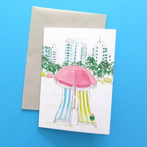 Florida Loungers Card / vierge à l'intérieur / Beach card