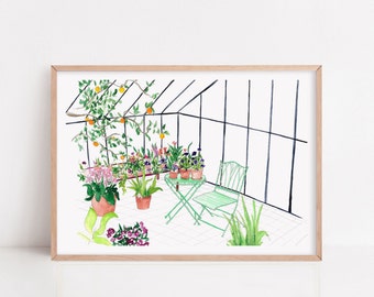 Greenhouse Art Print / Plants