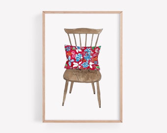 Wooden Chair Art Print