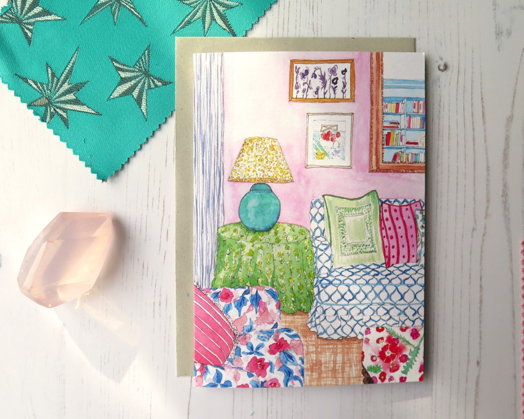 Pattern Clash Interior Greeting Card / Blank Inside - Etsy