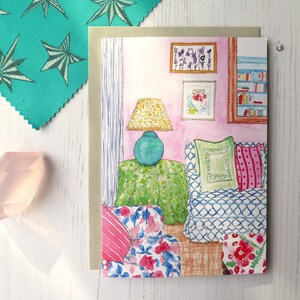 Pattern Clash Interior Greeting Card / Blank inside