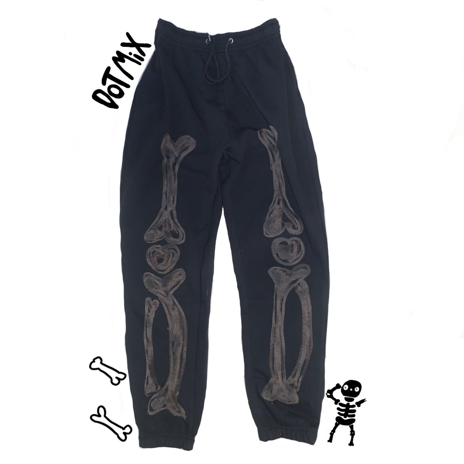 skeleton joggers mens