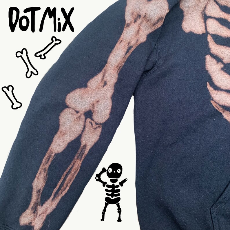 Skeleton Bleach Hoodie Etsy