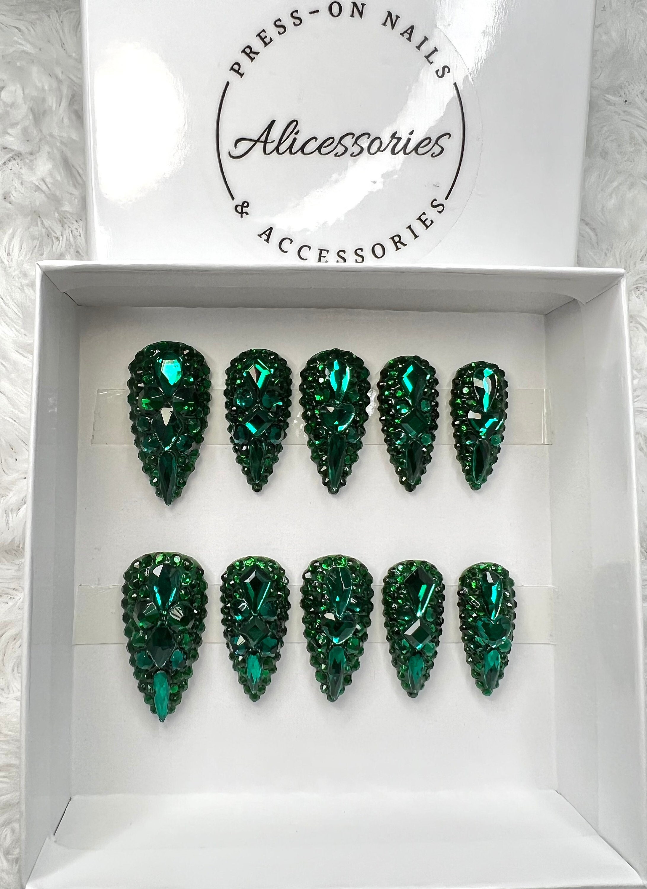 Self Adhesive Rhinestones 3 Sizes 4mm 6mm 8mm - 5 Sheets / 480pcs Green Emerald