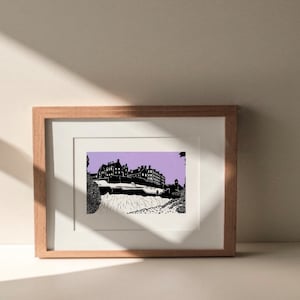 Edinburgh Castle ll  Hand Drawn Posca Pen Illustration Wall Art Edinburgh