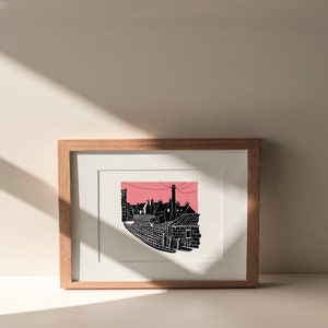 Streets of Aberdeen Print | Hand drawn Posca Pen Illustration | Made locally in Toronto | Wall Art | Letterbox Gift