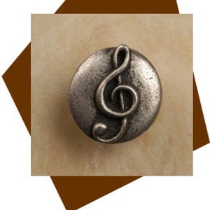 Music Collection Round G-Clef Cabinet Knob