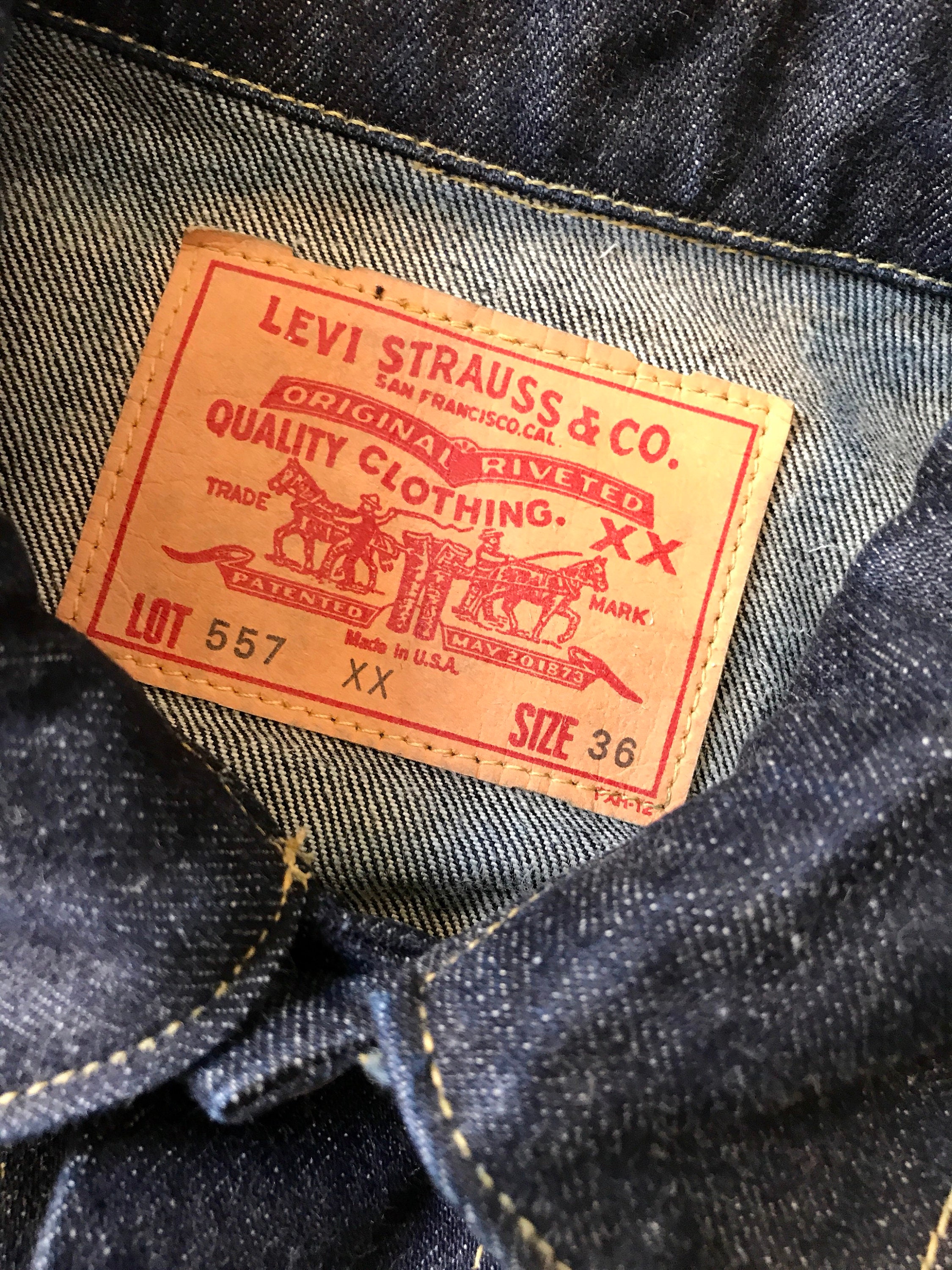 Original Big E Levis 557 XX Type III Trucker Jacket Tag 555 - Etsy