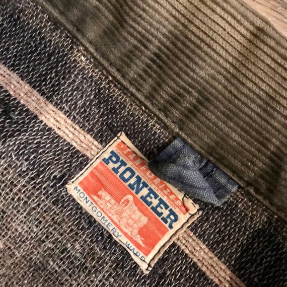 True vintage 1950 Pioneer workwear jacket blanket