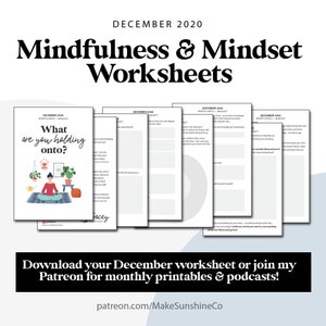 Mindfulness en Mindset-werkblad | december 2020 | Waar houd je je aan vast?