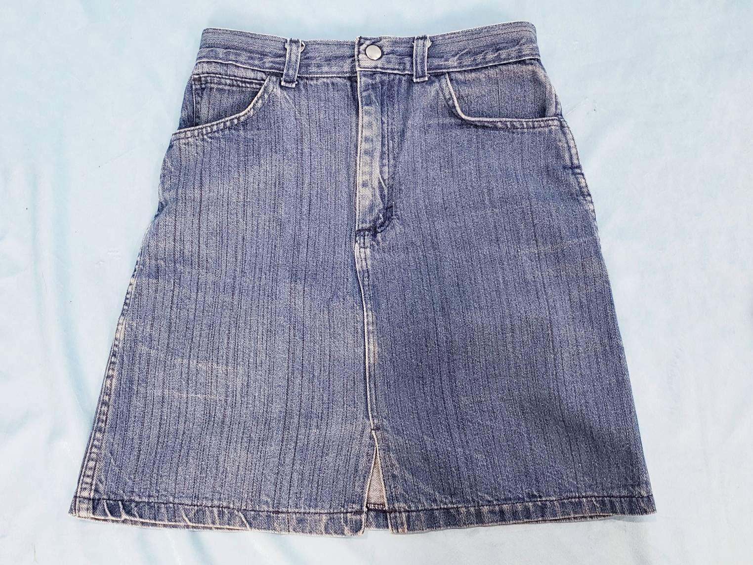 Vintage 80s High Waisted Denim Skirt | Etsy