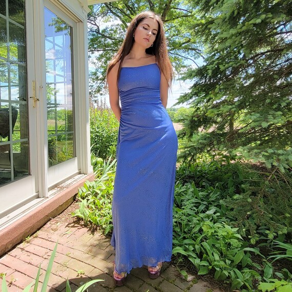 Vintage 90s Glittery Prom Dress by City 