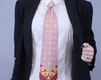 Vintage 90s Gianni Versace Medusa Head Silk Tie