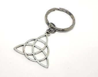 charmed triquetra knot Celtic Knot Triquetra Symbol Stainless steel Pendant or Keychain
