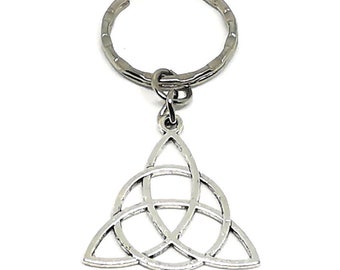 charmed triquetra knot Celtic Knot Triquetra Symbol Stainless steel Pendant or Keychain