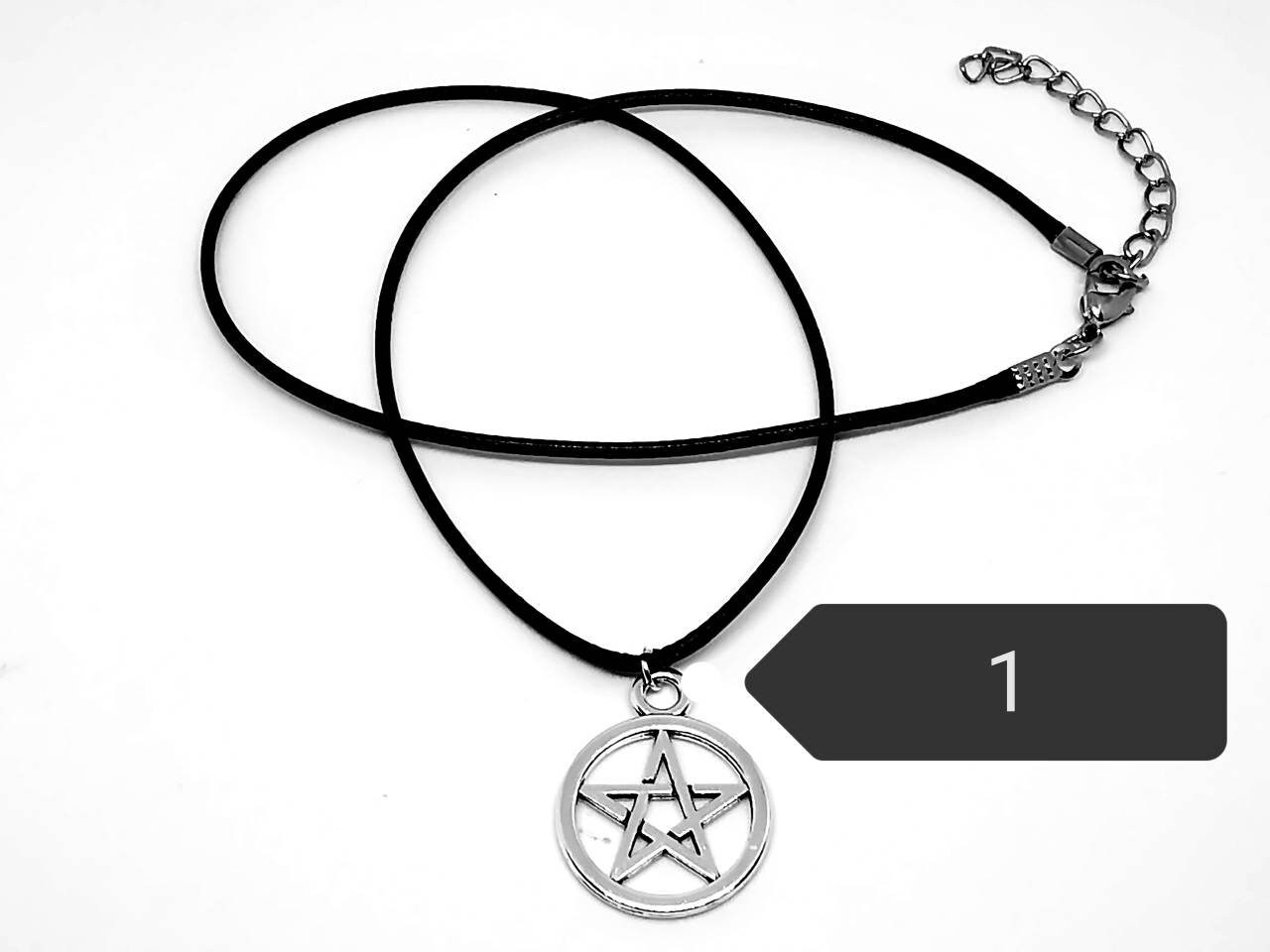 Pentagram Necklace Witch Witchy charm Pentacle wiccan | Etsy