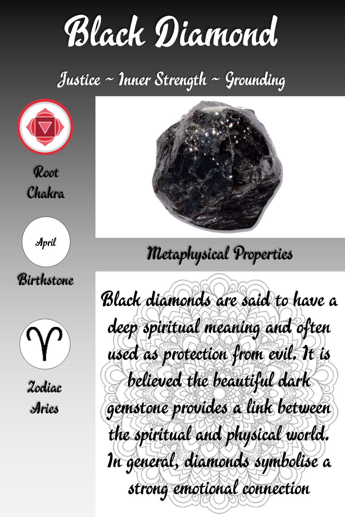 Black diamond stone sale meaning
