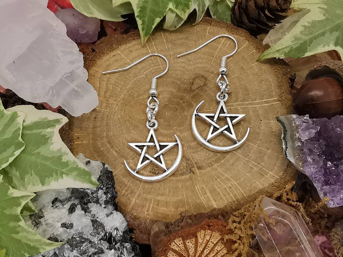 Sliverdew Alloy Pentagram Moon Charms 50PCS Pentacle Star Charms Pendant  Lucky Witch Pendants Celestial Charms Mixed Moon Star Charms for DIY  Earrings