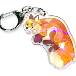MISPRINT Fox Acryl Sleutelhanger Holografische Leuke Cartoon Charm Animal Furry