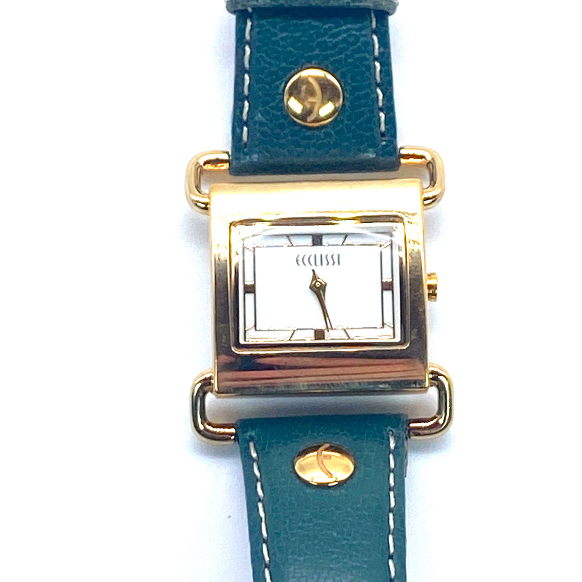 Awesome Ecclissi Tank Shape Gold Tone Quartz Watch Vintage Citizen CQ Goldplated Tank Watch, Quartz 25mm  main image 2
