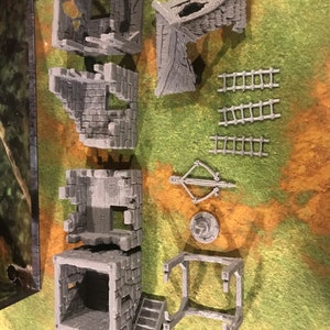 Miniature Ruined Tower Terrain – 28mm Scale 3D Printed Scenery For Tabletop Wargames & RPGs (Unpainted, 5.7" Tall) - View #10
