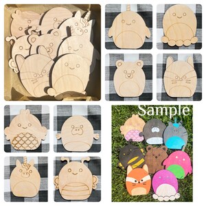 May include: A set of 10 unfinished wooden cutouts of various animals and sea creatures. The cutouts are in a variety of shapes and sizes, and they are all ready to be painted or decorated. The cutouts are perfect for crafts, home decor, or gifts.