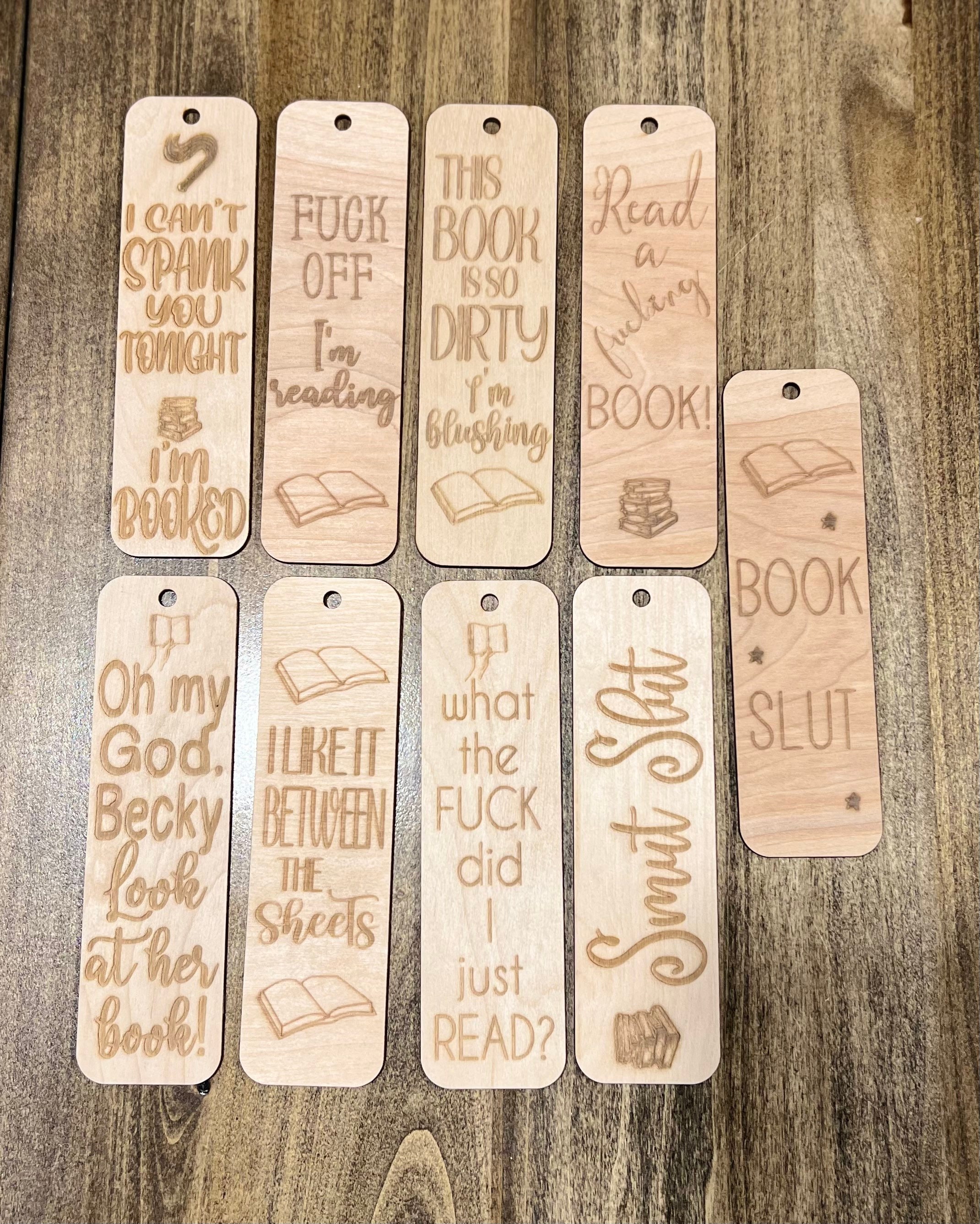 Laser Engraved Wood Bookmark Affirmation Descriptive Bookmarks for Office  Gifts or Stalking Stuffers for the Bookworms Nerdish Bookish Gifts –  PrettyLittleLaser