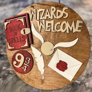 &quot;Wizards Welcome 26,5&quot; oder 12&quot; oder Gamer- Eat, Sleep, Game, Grußschild aus Holz, 26,5cm&quot;