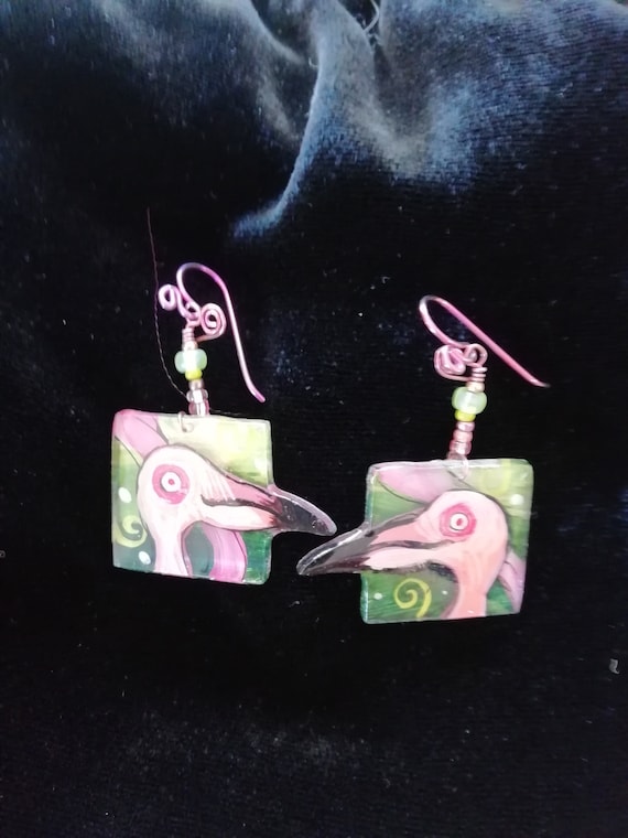 Pink Flamingo Earrings