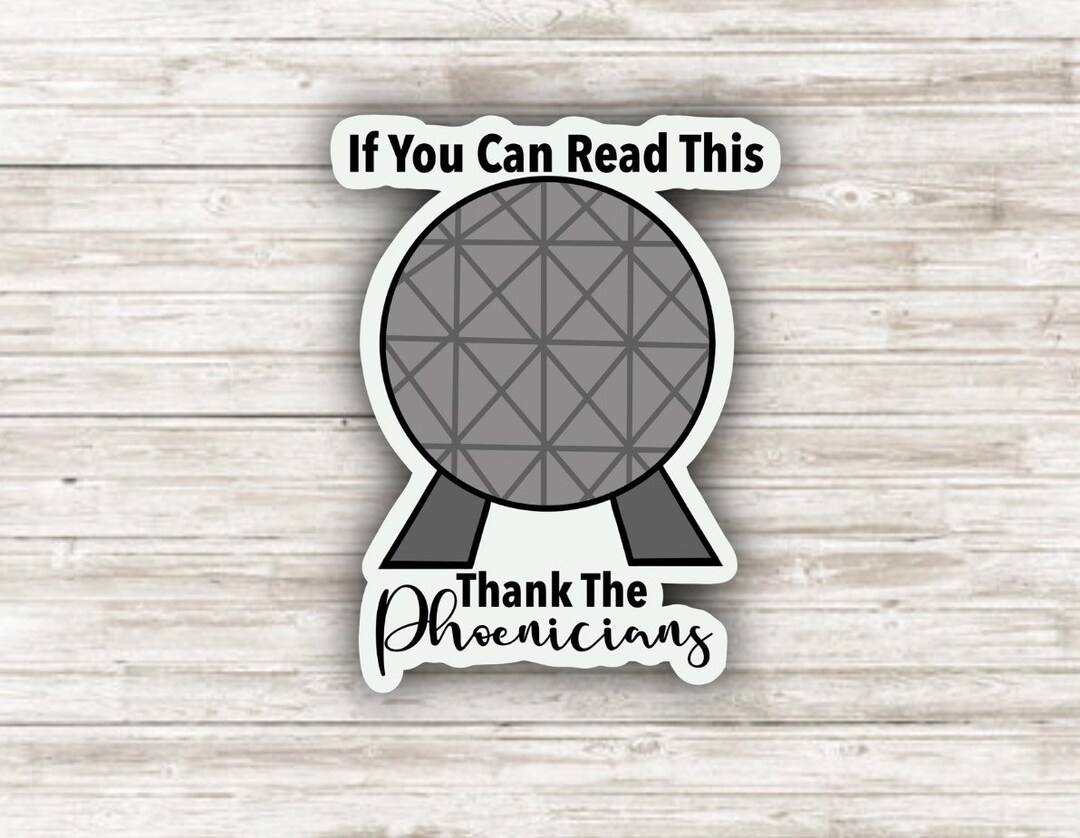 Spaceship Earth Epcot Thank the Phoenicians Sticker Etsy Australia